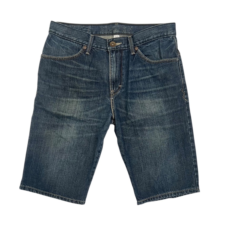 Levi's Silver Tab Men's Y2K Denim Shorts 32W Indie Sleaze‎ Jorts Skater Grunge - Picture 6 of 10